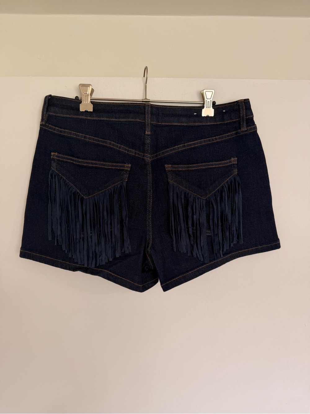 Idyllwind Rebel Dark Denim Fringe Back Pocket Denim Women's Shorts